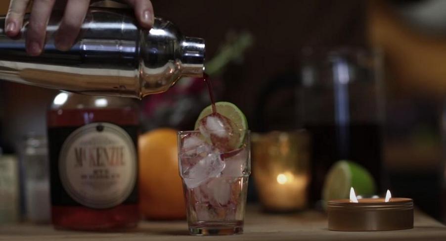 Pouring wine into a glass