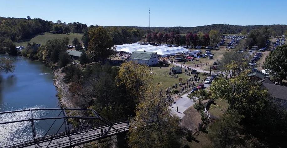 Aerial view of War Eagle Fair